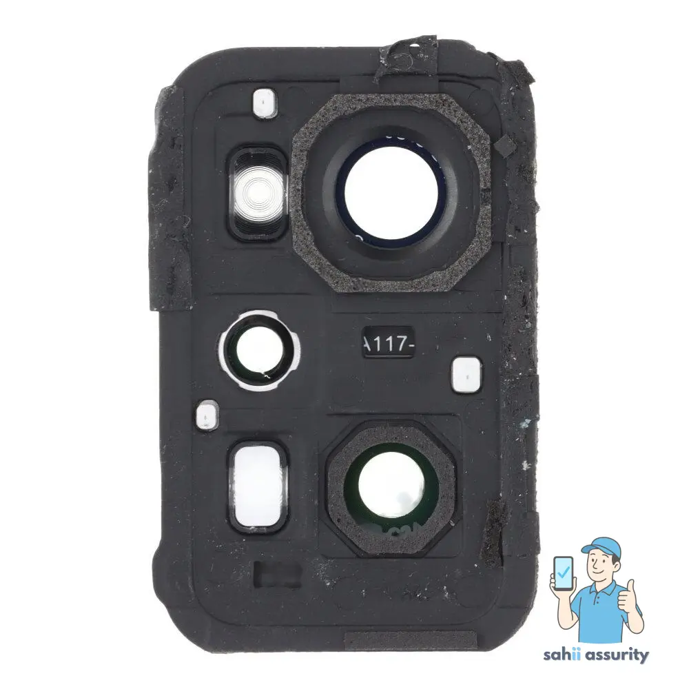 Camera Lens Glass with Frame for Realme GT 2 Black thumbnail